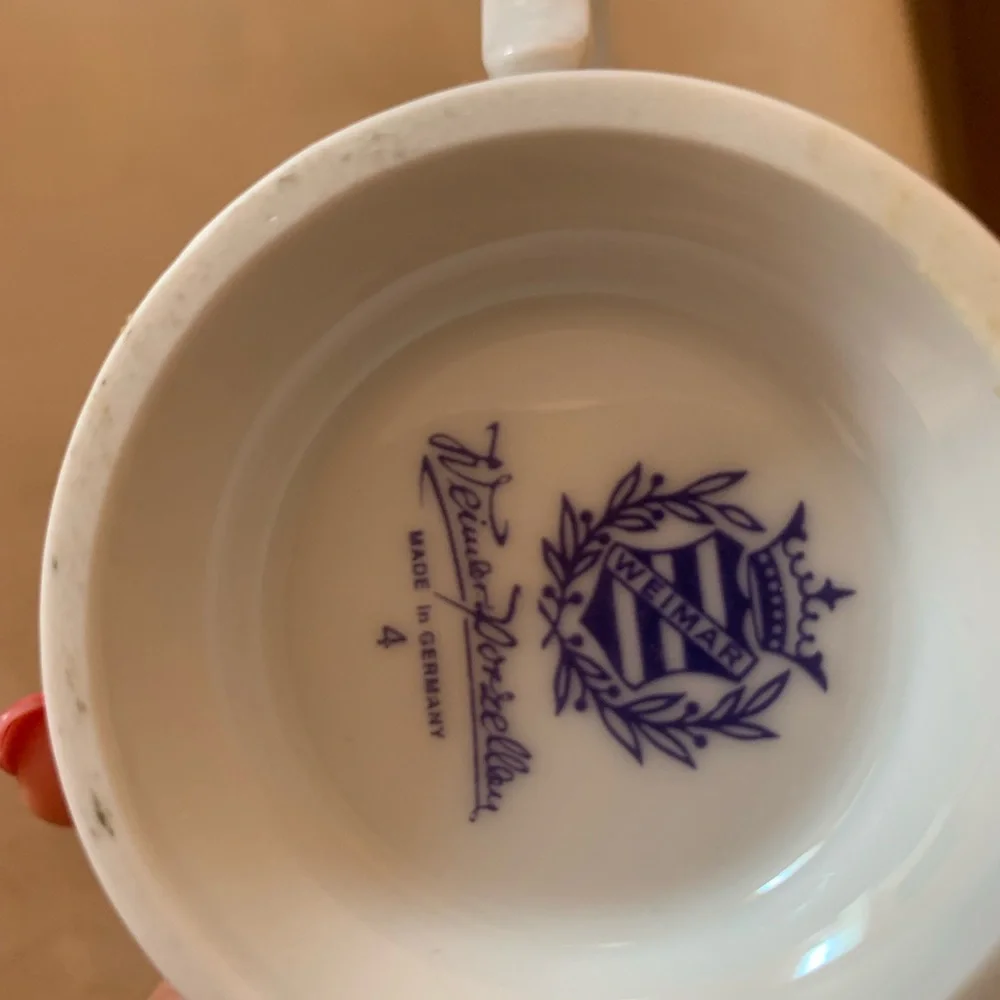 Weimar porcelain sugar bowl new